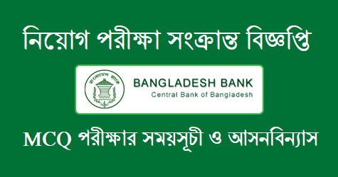 Bangladesh Bank Exam Date & Seat Plan